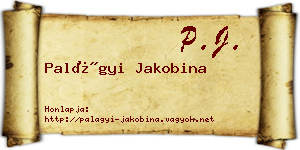 Palágyi Jakobina névjegykártya